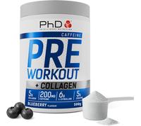 PhD Pre Workout Stim Pre-Workout Energy Support Powder Blueberry Flavour - 500g