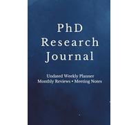 PhD Research Journal - Blue Hardcover