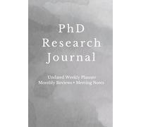 PhD Research Journal - Grey Hardcover