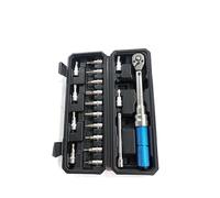 PHDZMXVQBRNJ 1/15/18/25PC Ratchet Torque Wrench Set 1/4" 2-24Nm 5-25Nm Adjustable Cycling Bicycle Repair Tools Spanner,Versatile Use(18PCS 2-14N.m)