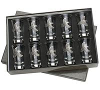 Pheasant 1-10 Numbered Shot Glasses Cups Shooting Gift Boxed