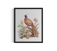 Pheasant Art Print Poster, Bird Nature Floral Botanical Wildlife Vintage Wall Art Paintings Artwork for Bedroom Bathroom Living Room Decor 96C (Pheasant, 8 x 10 inches, Unframed)