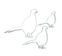 Pheasant Bird Gold Silver Shape Cookie Cutter Dough Biscuit Pastry Fondant Sharp Stencil Animal Poultry Wild (Large)