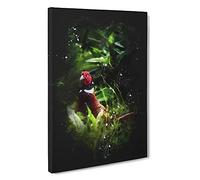 Pheasant Bird Vol.1 Paint Splash Canvas Print | Gallery Wrapped 30mm Frame Wall Art | 30x20 inches | Ready to Hang | Modern Animals Picture | Living Room Bedroom Lounge Office