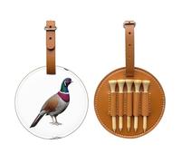 Pheasant Brown Printed golf tee storage bag - portable design, easy to organize tee