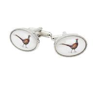 Pheasant Cufflinks - Onyx Art CK998 Country Sport Hunting Hunter Gift In Premier Life Packaging