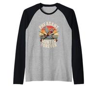 Pheasant Hunter Forever Upland Hunting Retro Raglan Baseball Tee