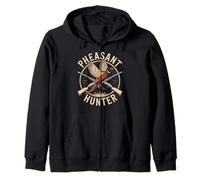 Pheasant Hunter Upland Bird Hunting Shotgun Zip Hoodie