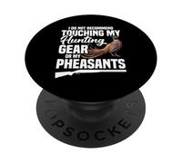Pheasant Hunting Bird Hunter Touching Pheasant Hunting PopSockets Adhesive PopGrip