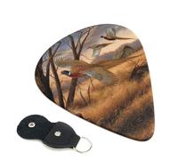 pheasant hunting Printed Guitar Picks 6 Pcs Guitar Plectrum Acoustic Electric Guitar Pick for Bass Electric Acoustic Guitars Ukulele Thin Medium Thick Set 0.71mm