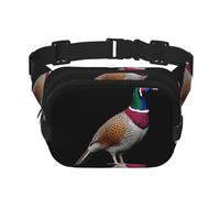 Pheasant Printed multifunctional waist bag, unisex trendy messenger bag, travel sports storage bag