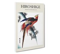 Pheasant & Small Pine Utagawa Hiroshige Canvas Print | Gallery Wrapped 30mm Frame Wall Art | 30x20 inches | Ready to Hang | Asian Picture | Living Room Bedroom Lounge Office