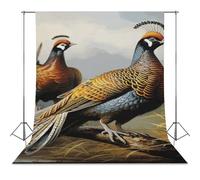 Pheasants Animals Backdrop Background for Photography High Density Polyester Fabric Background Banner Seamless Photo Booth Prop Backdrop 56"x118" for Birthday Party Decor Photoshoot Banner Props
