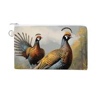 Pheasants Animals Coin Purse with Key Ring Cute Change Purse Travel Portable Keychain Wallet with Zipper for Women Girls, style, One Size, Floral