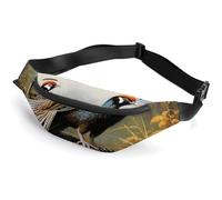 Pheasants Animals Fanny Packs with Zipper, Personalized Waist Bags with Multiple Pockets, Adjustable Sling Bag for Travel, Waterproof Belt Bag, Crossbody Bags for Unisex