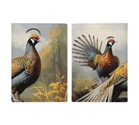 Pheasants Animals Passport Holder Cover PU Leather Waterproof Passport Case Travel Wallet with Credit Card Slots for Women Men, style, 20.3x13.8cm