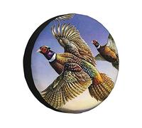 Pheasants Animals Spare Tire Cover Dust-Proof Weatherproof Wheel Tire Cover Wheel Protector Fit Trailer, Rv, SUV and Many Vehicle 15 Inch