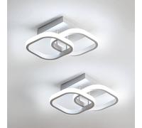 Pheashine 2 Pack Double Square LED Ceiling Light Neutral White /6500K White in Cool White Pheashine Cool White
