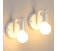 Pheashine 2-Pack White U-Shaped Wall Sconces, E27 Metal Wall Light, Not Bulb Pheashine White