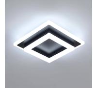 Pheashine 30W LED Ceiling Light, 30cm Square Flush Mount Lamp, 6500K Cool White in Black Pheashine Black