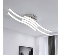 Pheashine Aluminum Iron 60cm Corrugated LED Ceiling Light 24W 4000K 2000LM in Silver Pheashine Silver