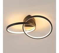 Pheashine Black 54cm Circular Cross LED Ceiling Light 23W Dimmable Remote 220V Pheashine Black