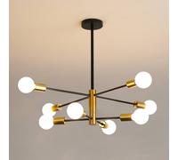 Pheashine Black & Gold Sputnik Chandelier, Modern Ceiling Light, E27 (Bulb Not) Pheashine Gold
