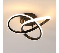 Pheashine Black Led Ceiling Light 30W 30Cm Modern Design 3000K Warm White