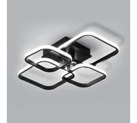 Pheashine Black Led Ceiling Light 4-Square Modern Design 60W 6000K