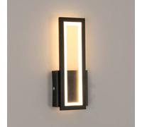 Pheashine Black Led Indoor Wall Light 16W 2000Lm 32Cm 3000K Warm White Acrylic Black