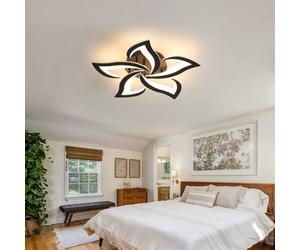Pheashine Black Petals Design Acrylic 60Cm 60W 3000K Warm White Led Ceiling Light