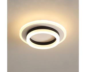 Pheashine Black Round Acrylic 24W 2600Lm 3000K Warm White Led Ceiling Light