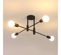 Pheashine Black Sputnik Ceiling Light, 4-Light, E27 Socket (Bulb Not Included) Pheashine Black