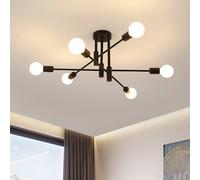 Pheashine Black Sputnik Ceiling Light, Modern Flush Mount, E27 Bulb Not Included Pheashine Black