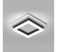 Pheashine Black Square Geometry Acrylic 24W 6500K Cool White Led Ceiling Light