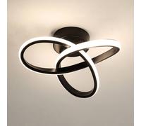 Pheashine Black Twisted Loop LED Ceiling Light, 22W 4500K Neutral White, 25cm Pheashine Black