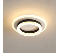 Pheashine Black White 22cm Square LED Ceiling Light 24W 3000K Warm White Pheashine White