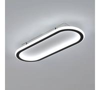 Pheashine Black White Oval LED Ceiling Light, 33W 6500K Cool White, 41.5cm Pheashine Black