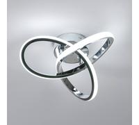 Pheashine Bright LED Ceiling Lamp 22W 6500K White Chrome 25x25x12cm Ra80 in Silver | Size: 25 x 25 x 12 cm Pheashine Silver 25 x 25 x 12 cm