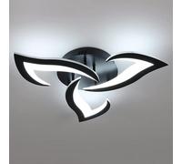 Pheashine Ceiling Lights, Modern Led Ceiling Light, 36W 3060Lm Black Acrylic 6500K Cool White For Living Room Or Kitchen