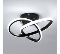 Pheashine Clover LED Ceiling Light 24W White Light6500K (Black/White) 30x10cm in Black | Size: 30x10 cm Pheashine Black 30x10 cm