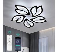Pheashine Creative Dimmable LED Chandelier 5-Head Remote Control 45W in Black Pheashine Black