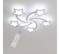 Pheashine Dimmable 5-Head Led Ceiling Light,60W Acrylic And Metal With Remote Control For Bedroom, Living Room Or Dining Room