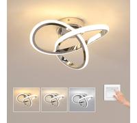 Pheashine Dimmable LED Ceiling Light 22W 3-Colour Aluminium 25cm in Silver Pheashine Silver