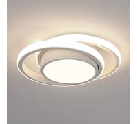 Pheashine Double Round LED Ceiling Light (Black White/White) 32W 3000K/4000k in White Pheashine White