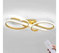 Pheashine Elegant Ceiling Light Gold 55Cm Stepless Dimming Remote Control Suitable For Living Room Study Bedroom Hallway