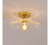 Pheashine Elegant Glass Ceiling Light Gold E27 28cm Pheashine Gold