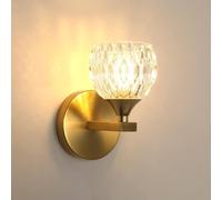 Pheashine Elegant Wall Light Tri-Colour G9 7W Glass Lamp 15x12x19cm in Gold | Size: 15 x 12 x 19 cm Pheashine Gold 15 x 12 x 19 cm