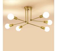 Pheashine Gold 6-Light Sputnik Ceiling Light, E27 Base, Bulb Not Included, 70cm Pheashine Gold