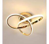 Pheashine Gold LED Ceiling Light, 30W Neutral White, Modern Indoor Light Fixture Pheashine Gold